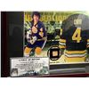 Image 3 : BOBBY ORR #4 - COLLECTOR FRAMED PICTURE WITH AUTHENTIC GAME USED STICK PIECE: issued by: GREATS OF T
