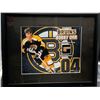 Image 1 : BOBBY ORR BRUINS #4 - COLLECTOR FRAMED PICTURE WITH AUTHENTIC BOSTON GARDENS SEAT PIECE: issued by: 