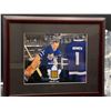 Image 1 : BOWER #1 - COLLECTOR FRAMED PICTURE WITH AUTHENTIC GAME USED STICK PIECE: issued by: GREATS OF THE G