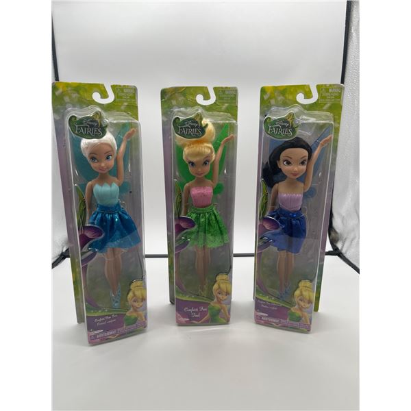 Disney Fairies Confetti Fun Peri  & Tink & Silvermist 3 Doll Set