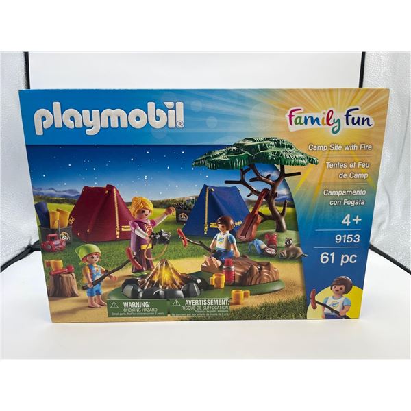 Playmobil Family Fun Camp Site With Fire #9153 61pcs