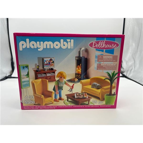 Playmobil 5308 Living Room with Fireplace Doll House 35pcs