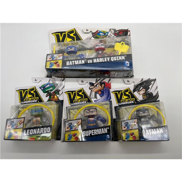VS Rip-Spin Warriors Series 1 Batman vs Harley Quinn, Leonardo, Superman and Batman