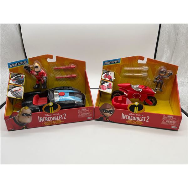 Dianey Pixar Incredibles Incredibile and Mr. Incredible  & Elasticycle and Elastigirl