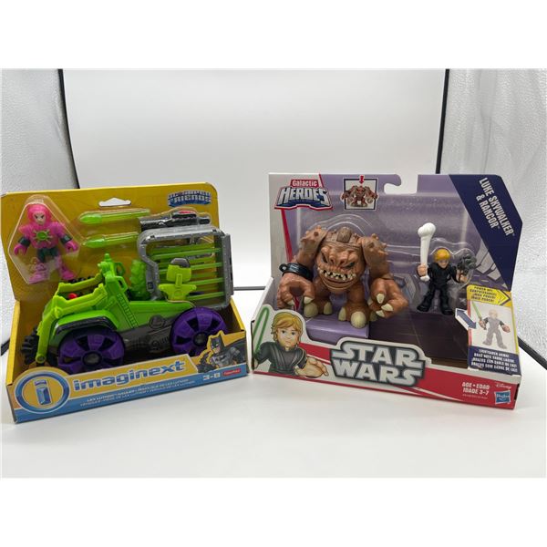 Imaginext Lex Luthor Hauler  &  Galactic Heroes Star Wars Luke Skywalker & Rancor