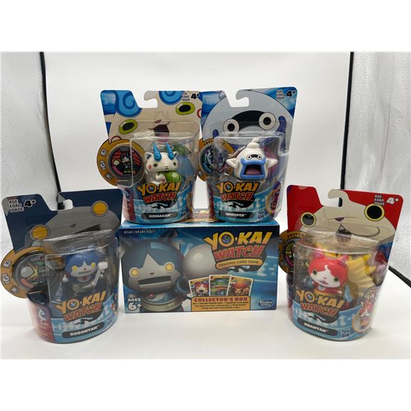 Hasbro Yo-Kai Watch  Lot of 5 Figures And Collectors Cards