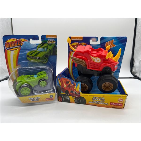 Blaze and the Monster Machines Race Car Pickle & Slam and Go Rhino Blaze