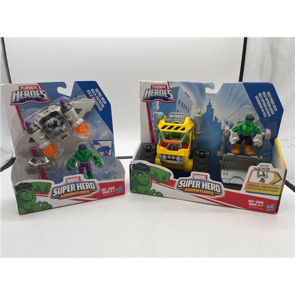 Playskool Heroes Super Hereos Astro Hulk AND Hulk Power Dozer