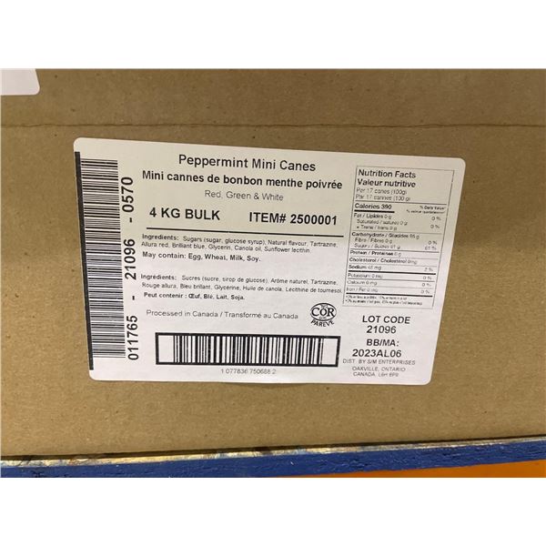 BULK PACK Peppermint Mini Canes 4kg