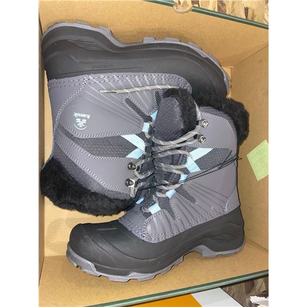 Kamik Iceland Waterproof Snow Boots Gray Womens Size 8