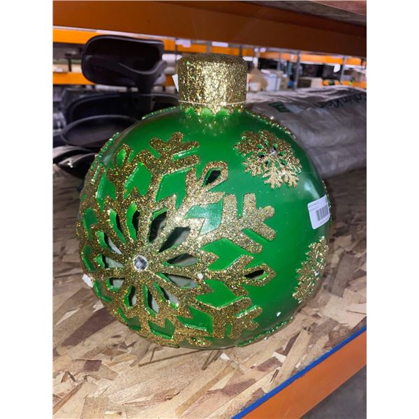 Large Green and Gold Christmas Orniment Decoration