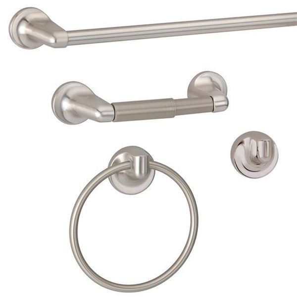 Taymor Infinity 4 Piece Bath Set Satin Nickel