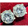 Image 1 : 14K White Gold Lab Diamond 1.04Ct Earrings, Made in Canada, Appraised Retail $2250