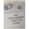 Image 4 : 14K White Gold Lab Diamond 1.04Ct Earrings, Made in Canada, Appraised Retail $2250
