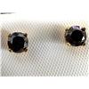 Image 1 : 14K Yellow Gold Black Diamond 0.64Ct Earrings, Made in Canada, Appraised Retail $1000