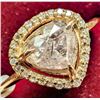 Image 1 : 10K Yellow Gold 1.8G 1.1Ct+0.25Ct Natural Diamond Ring (~Size 7), Made in Canada, Appraised Retail $