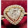 Image 2 : 10K Yellow Gold 1.8G 1.1Ct+0.25Ct Natural Diamond Ring (~Size 7), Made in Canada, Appraised Retail $