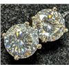Image 1 : 14K White Gold Moissanite 2.4Ct Laser Cut Earrings, Made in Canada, Appraised Retail $2000
