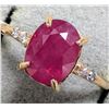 Image 3 : 10K Yellow Gold 1.7G Ruby 3.5Ct & Lab Dia 0.05Ct Ring (~Size 7), Made in Canada, Appraised Retail $2