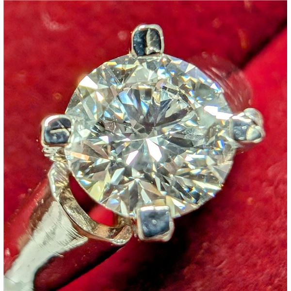 14K White Gold 3.1G 1Ct Lab Diamond Si Fg Ring (~Size 6.5), Made in Canada, Appraised Retail $5500