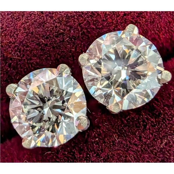 14K White Gold 1.4Ct Lab Diamond Vs2-Si1 I Color Earrings, Made in Canada, Appraised Retail $3250
