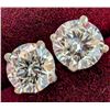 Image 1 : 14K White Gold 1.4Ct Lab Diamond Vs2-Si1 I Color Earrings, Made in Canada, Appraised Retail $3250