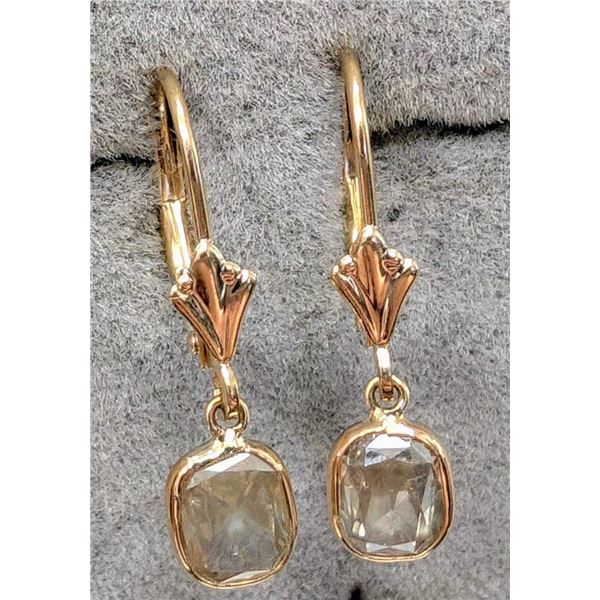 14K Yellow Gold 1.33G Natural Diamond 2.17Ct Earrings, Appraised Retail $4715