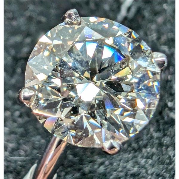 14K White Gold 2.76Ct Lab Diamond 2.7Ct Ring, Made in Canada, Appraised Retail $9000