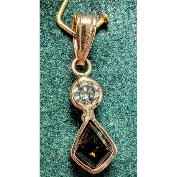 14K Rose Gold 0.52G Natural Diamond 0.95Ct Pendant, Appraised Retail $2475
