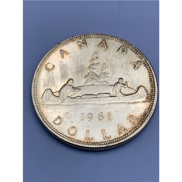 Vintage Canada 1961 Silver $1.00 Dollar Coin