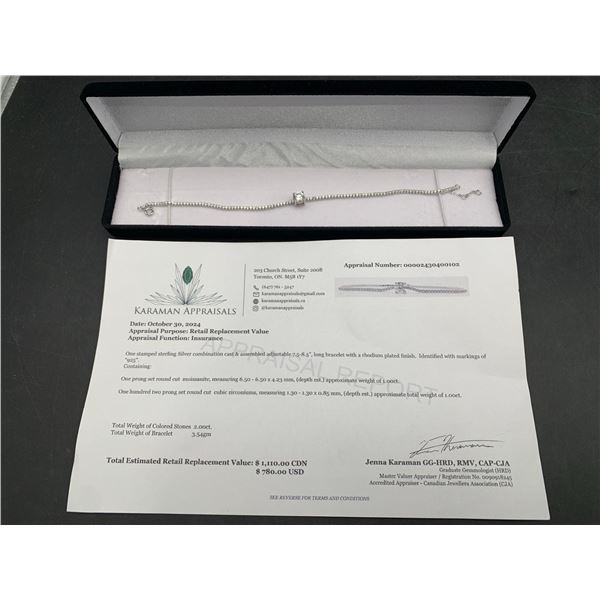 1.00 CT TW GRA CERTIFIED ROUND BRILLIANT CUT MOISSANITE STONE VVS D COLOR SET IN 4 CLAW HEAD WITH 10