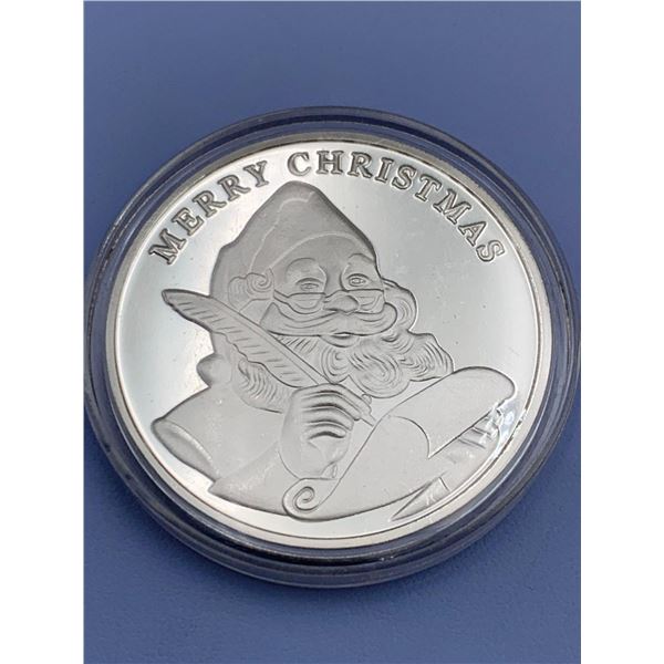Happy Holidays Silver Cased Collector Medallion
