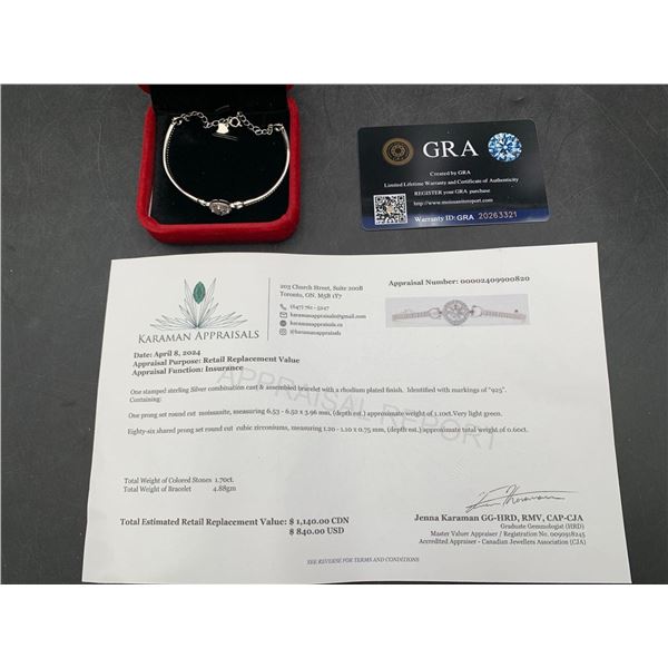 1.00 CT TW GRA CERTIFIED ROUND BRILLIANT CUT MOISSANITE STONE VVS LIGHT GREEN COLOR SET IN ROUND HAL