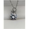 Image 2 : Brilliant Cut Round 1.1 Carat Solitaire Suspended Pendant and Chain Gift Set NEW
