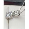 Image 3 : Brilliant Cut Round 1.1 Carat Solitaire Suspended Pendant and Chain Gift Set NEW