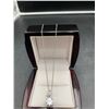 Image 4 : Brilliant Cut Round 1.1 Carat Solitaire Suspended Pendant and Chain Gift Set NEW
