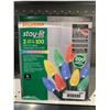 Image 1 : Sylvania Stay-Lit 2 strands of 100 LED C6 Lights, Multicolour