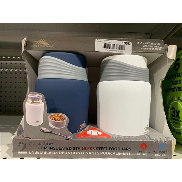 High Sierra 2pk Thermos with Utensils