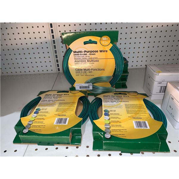 3 x 50ft Multi-Purpose Wire Dand-o-line Green