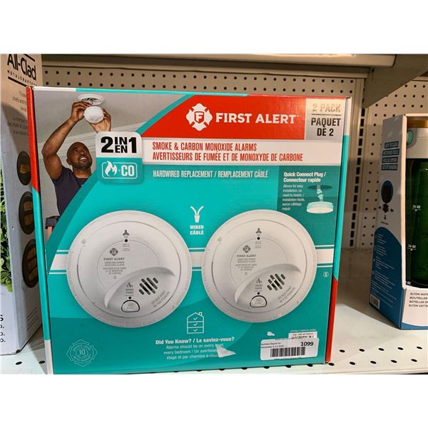 First Alert 2-in-1 Smoke and Carbon Monoxide Alarms 2pk