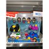 Image 1 : Fisher-Price Super Friends Little People Crime-Fighters Vehicle Set-10pcs