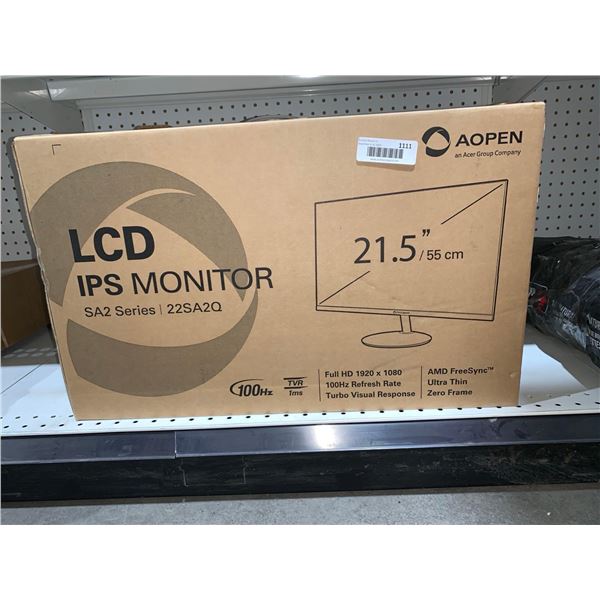 LCD IPS Monitor 21.5in Full HD 1920 x 1080 100Hz Refresh Rate and Turbo Visual Response, SA2 Series,