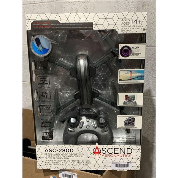 Ascend ASC-2800 Premium HD Video Drone with Ultra-Wide Lens and Optical Flow Technology