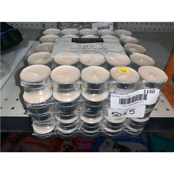 Lot of Candle-Lite Multipurpose Tea Lights (50 x 5)