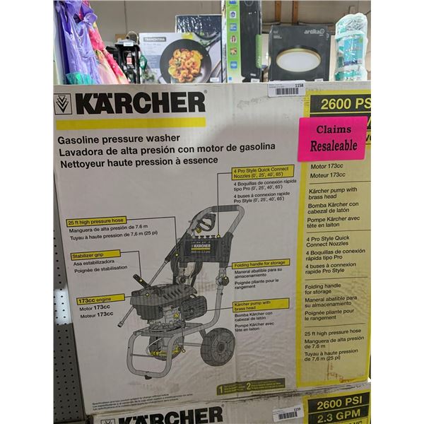 Karcher Gasoline Pressure Washer-Claims Resaleable, Refurbished