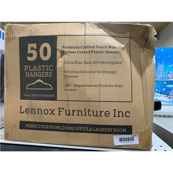 Lennox Furniture 50 Plastic Hangers
