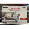 Image 1 : Sunbeam Northern Luxe Reversible Sherpa Heated Throw, 4 hour auto-off, 4 heat settings (50in x 60in)
