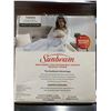 Image 2 : Sunbeam Northern Luxe Reversible Sherpa Heated Throw, 4 hour auto-off, 4 heat settings (50in x 60in)