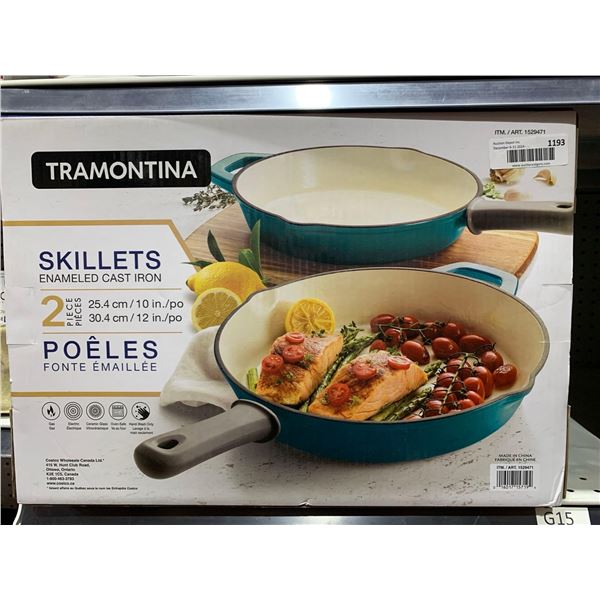Tramontina Skillets Enameled Cast Iron 2pc (10in and 12in)