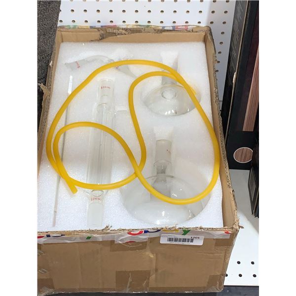 1000ml 24/40 Joint Lab Glassware Kit Glass Distillation Apparatus Essential Oil Extraction Pure Dew 